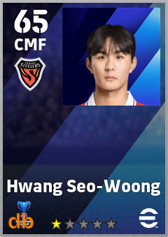 Hwang Seo-Woong — CMF, OVR 65, MAX 65