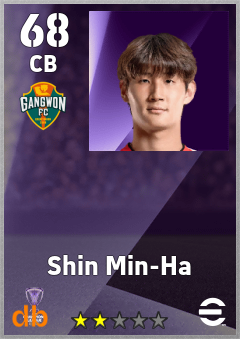 Shin Min-Ha — CB, OVR 68, MAX 68