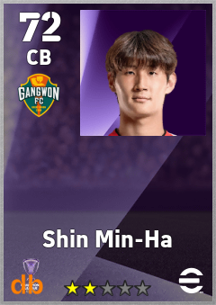Shin Min-Ha — CB, OVR 72, MAX 72