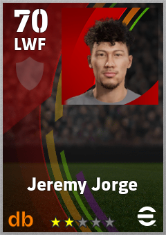 Jeremy Jorge — LWF, OVR 70, MAX 70