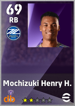 Mochizuki Henry H. — RB, OVR 69, MAX 69
