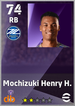 Mochizuki Henry H. — RB, OVR 74, MAX 74