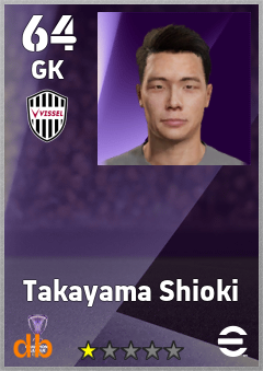 Takayama Shioki — GK, OVR 64, MAX 64
