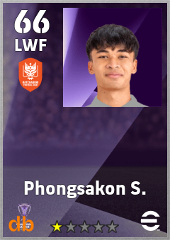 Phongsakon S. — LWF, OVR 66, MAX 66