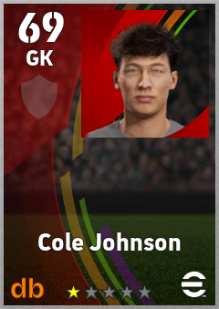 Cole Johnson — GK, OVR 69, MAX 69
