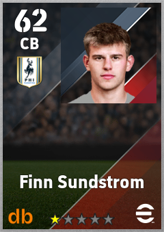 Finn Sundstrom — CB, OVR 62, MAX 62