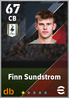 Finn Sundstrom — CB, OVR 67, MAX 67