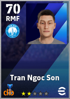 Tran Ngoc Son — RMF, OVR 70, MAX 70