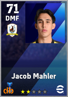 Jacob Mahler — DMF, OVR 71, MAX 71