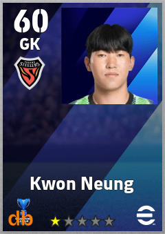 Kwon Neung — GK, OVR 60, MAX 60