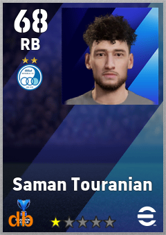 Saman Touranian — RB, OVR 68, MAX 68