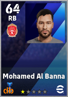 Mohamed Al Banna — RB, OVR 64, MAX 64