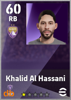Khalid Al Hassani — RB, OVR 60, MAX 60
