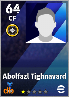 Abolfazl Tighnavard — CF, OVR 64, MAX 64