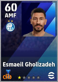 Esmaeil Gholizadeh — AMF, OVR 60, MAX 60