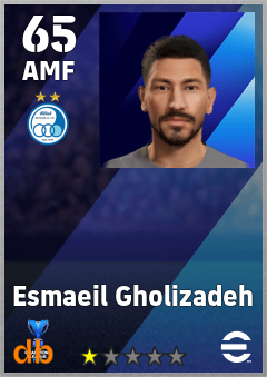 Esmaeil Gholizadeh — AMF, OVR 65, MAX 65