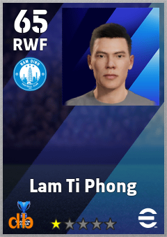 Lam Ti Phong — RWF, OVR 65, MAX 65