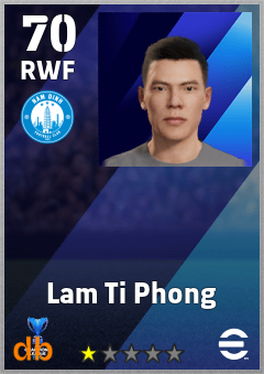 Lam Ti Phong — RWF, OVR 70, MAX 70