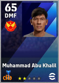 Muhammad Abu Khalil — DMF, OVR 65, MAX 65
