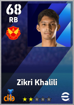 Zikri Khalili eFootball player card