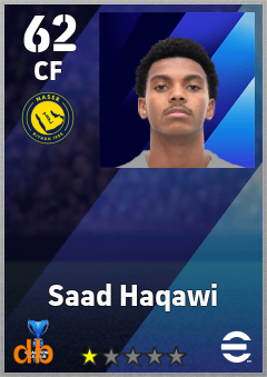Saad Haqawi — CF, OVR 62, MAX 62