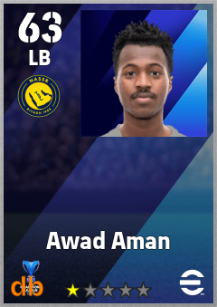 Awad Aman — LB, OVR 63, MAX 63