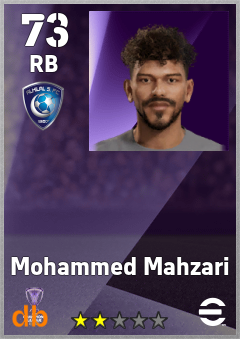 Mohammed Mahzari — RB, OVR 73, MAX 73