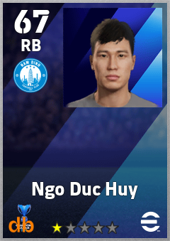 Ngo Duc Huy — RB, OVR 67, MAX 67
