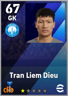 Tran Liem Dieu — GK, OVR 67, MAX 67