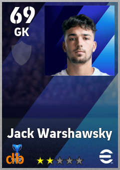 Jack Warshawsky — GK, OVR 69, MAX 69