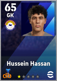 Hussein Hassan — GK, OVR 65, MAX 65