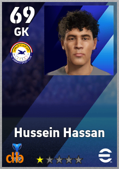 Hussein Hassan — GK, OVR 69, MAX 69