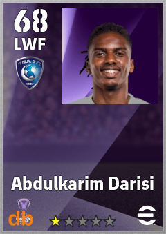 Abdulkarim Darisi — LWF, OVR 68, MAX 68