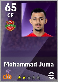 Mohammad Juma — CF, OVR 65, MAX 65