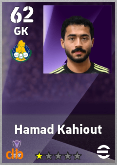 Hamad Kahiout — GK, OVR 62, MAX 62