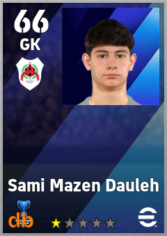 Sami Mazen Dauleh — GK, OVR 66, MAX 66