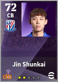 Jin Shunkai — CB, OVR 72, MAX 72