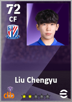 Liu Chengyu — CF, OVR 72, MAX 72