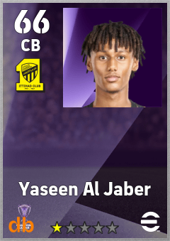 Yaseen Al Jaber — CB, OVR 66, MAX 66