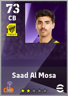 Saad Al Mosa — CB, OVR 73, MAX 73