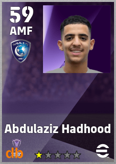 Abdulaziz Hadhood — AMF, OVR 59, MAX 59