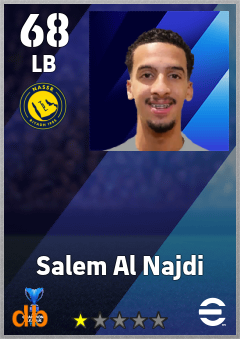 Salem Al Najdi — LB, OVR 68, MAX 68