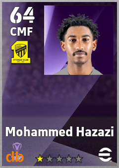 Mohammed Hazazi — CMF, OVR 64, MAX 64