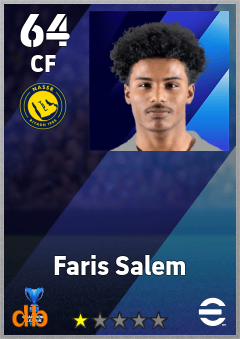 Faris Salem — CF, OVR 64, MAX 64