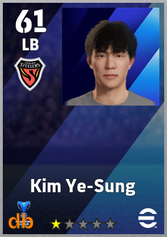 Kim Ye-Sung — LB, OVR 61, MAX 61