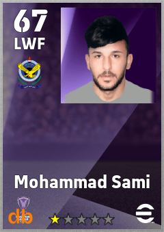 Mohammad Sami — LWF, OVR 67, MAX 67