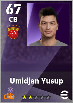 Umidjan Yusup — CB, OVR 67, MAX 67