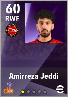 Amirreza Jeddi — RWF, OVR 60, MAX 60