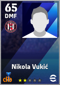 Nikola Vukić — DMF, OVR 65, MAX 65