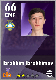 Ibrokhim Ibrokhimov — CMF, OVR 66, MAX 66